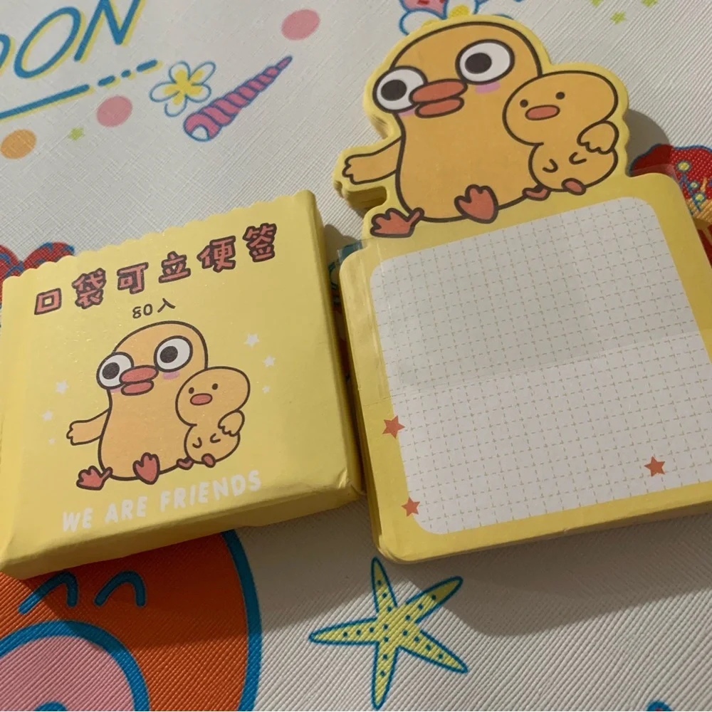 Yellow Duck and Chicken Themed Stationery Set